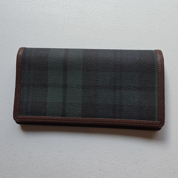 Other - Vintage 90’s Polo Ralph Lauren Blackwatch Tartan Plaid Leather Wallet Checkbook